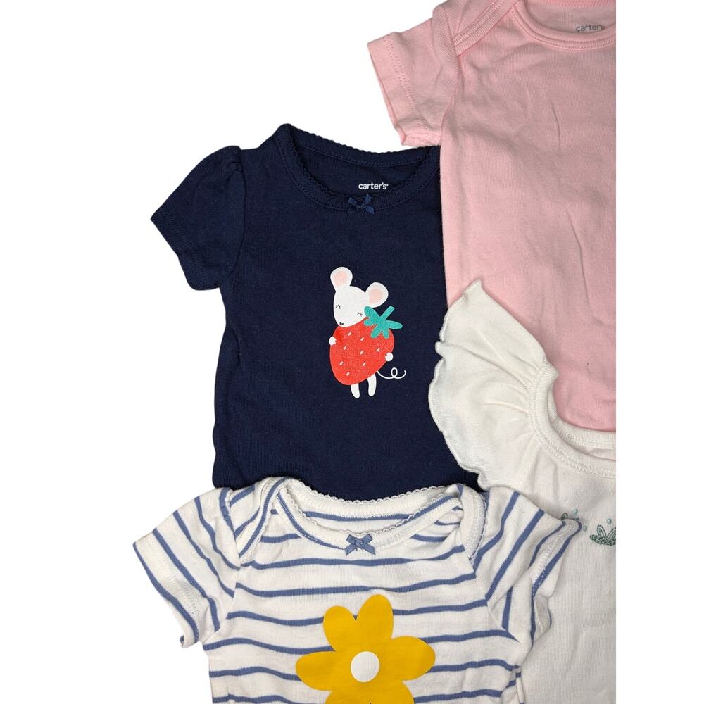 Carter's Baby Girl Bundle - 3 Months - Six (6) Short Sleeve Bodysuits One-Piece - Picture 6 of 13